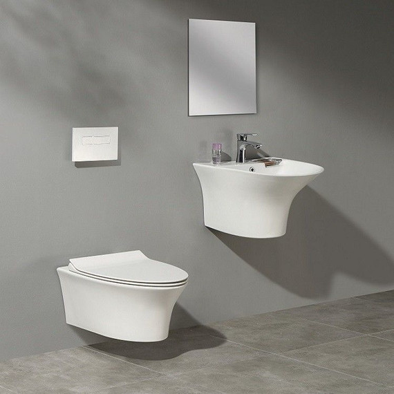 Раковина подвесная CeramaLux N 57 см NB165 - фото 5