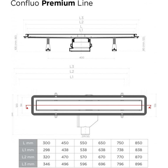 Трап Pestan (BETTOSERB) Confluo Premium White Glass Line Gold 30 см 13100119, нержавеющая сталь/стекло, золото/белый, Цвет производителя: белый, золото, Размер трапа: 300 - фото 13