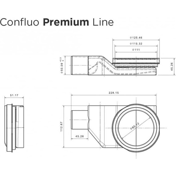 Трап Pestan (BETTOSERB) Confluo Premium White Glass Line Gold 30 см 13100119, нержавеющая сталь/стекло, золото/белый, Цвет производителя: белый, золото, Размер трапа: 300 - фото 12