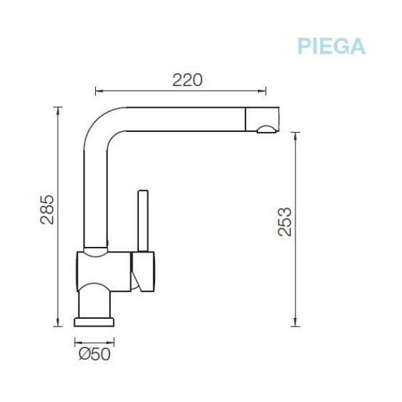 Смеситель для кухни Schock PIEGA 710130, хром/поларис - фото 2