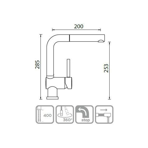 Смеситель для кухни Schock PIEGA-D 710281, хром/пуро - фото 2