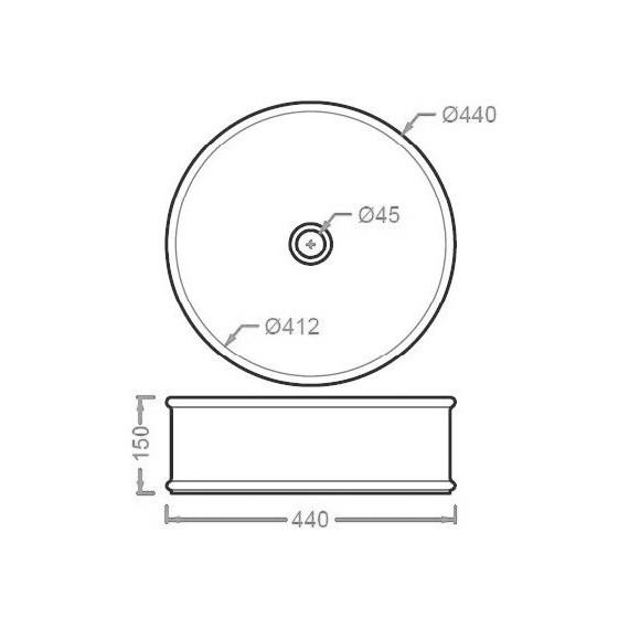 Раковина-чаша ArtCeram Atelier 44 см ATL001 05 00, белый матовый - фото 2