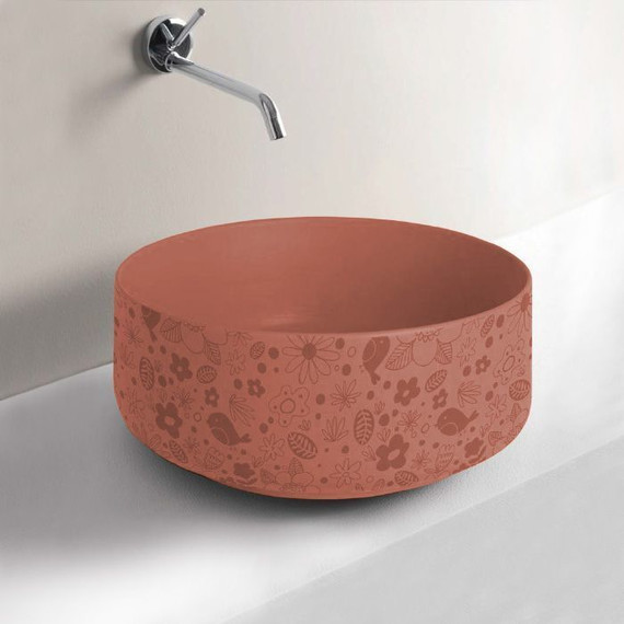 Раковина-чаша ArtCeram Cognac 42 см COL001 14 87, rosso corallo - фото 