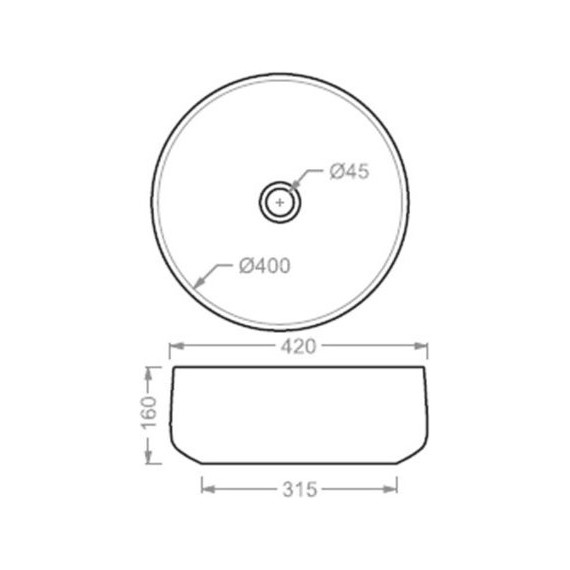 Раковина-чаша ArtCeram Cognac 42 см COL001 14 87, rosso corallo - фото 2