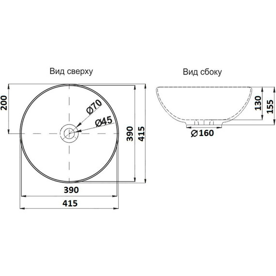 Раковина-чаша CeramaLux NC 41 см 104MC-1, капучино - фото 3