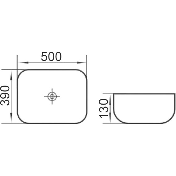 Раковина-чаша CeramaLux NC 50 см 2105-1MB, черный матовый - фото 3