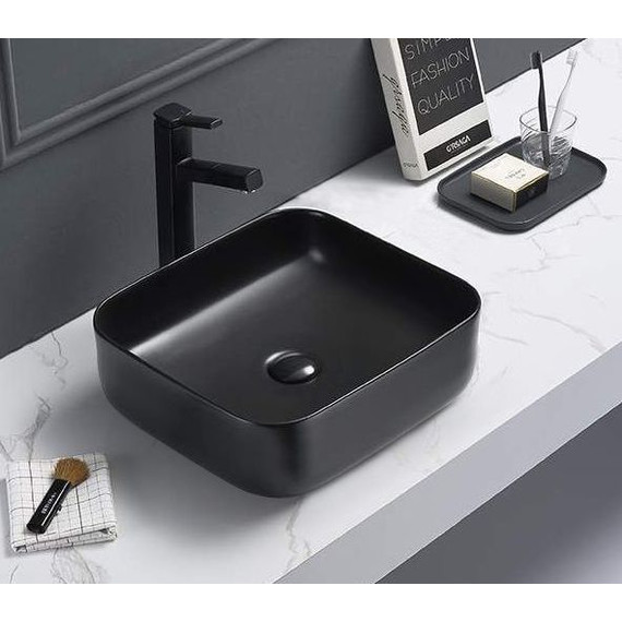 Раковина-чаша CeramaLux NC 39 см 2106, черный матовый - фото, картинка 2 Раковина-чаша CeramaLux NC 39 см 2106, черный матовый - фото 2