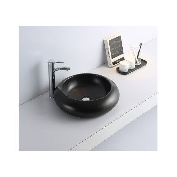 Раковина-чаша CeramaLux NC 49 см 7031AMB, черный матовый - фото 2