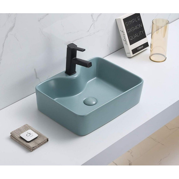 Раковина-чаша CeramaLux NC 48 см 7291MLG-6, зеленый - фото, картинка 2 Раковина-чаша CeramaLux NC 48 см 7291MLG-6, зеленый - фото 2