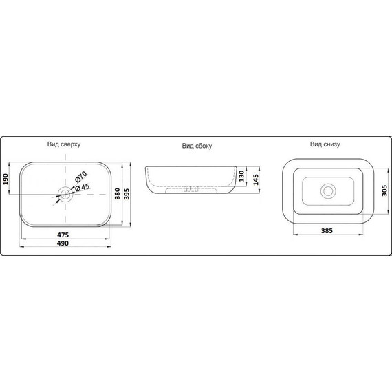 Раковина-чаша CeramaLux NC 49 см 78104MB, черный матовый - фото, картинка 3 Раковина-чаша CeramaLux NC 49 см 78104MB, черный матовый - фото 3