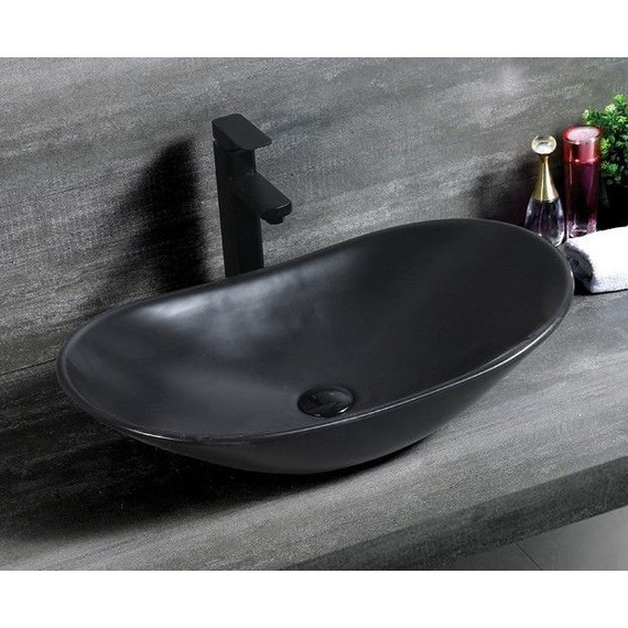 Раковина-чаша CeramaLux NC 61 см 7811AMB, черный матовый - фото 4
