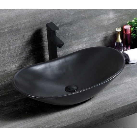 Раковина-чаша CeramaLux NC 61 см 7811AMB, черный матовый - фото 5