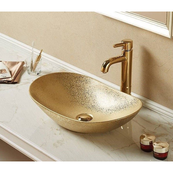 Раковина-чаша CeramaLux NC 61 см 7811ASJ, золотой - фото 3
