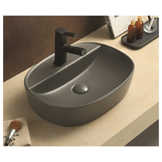 Раковина-чаша CeramaLux NC 50 см 78239XMDH-2, серый - фото, картинка 2 Раковина-чаша CeramaLux NC 50 см 78239XMDH-2, серый - фото 2