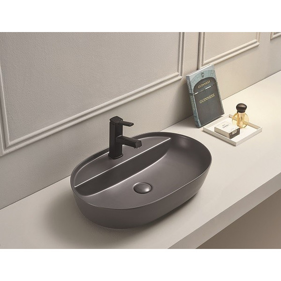 Раковина-чаша CeramaLux NC 62 см 78325XMDH, серый матовый - фото 2