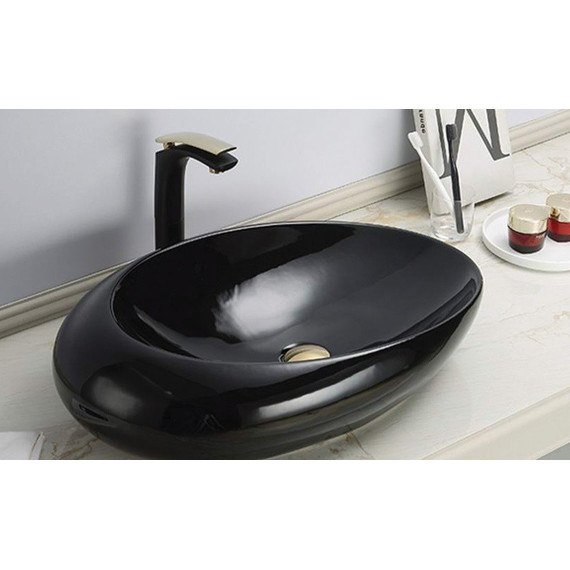 Раковина-чаша CeramaLux NC 69 см 78456, черный глянцевый - фото 2