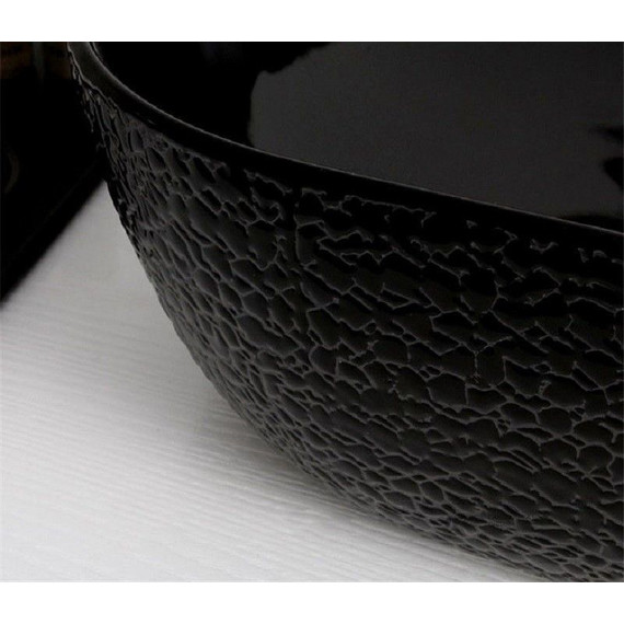 Раковина-чаша CeramaLux LuxeLine 42 см D1301H004, черный глянцевый - фото 4