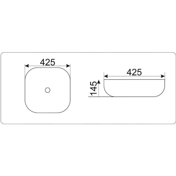 Раковина-чаша CeramaLux LuxeLine 42 см D1301H004, черный глянцевый - фото 5