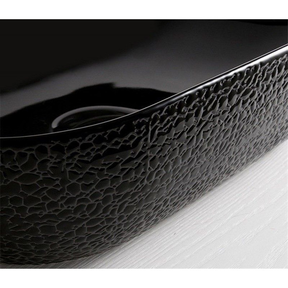 Раковина-чаша CeramaLux LuxeLine 50 см D1302H004, черный глянцевый - фото, картинка 5 Раковина-чаша CeramaLux LuxeLine 50 см D1302H004, черный глянцевый - фото 5