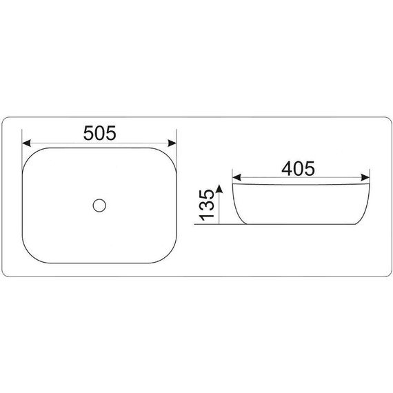 Раковина-чаша CeramaLux LuxeLine 50 см D1302H004, черный глянцевый - фото, картинка 6 Раковина-чаша CeramaLux LuxeLine 50 см D1302H004, черный глянцевый - фото 6