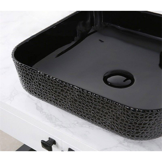 Раковина-чаша CeramaLux LuxeLine 38 см D1303H004, черный глянцевый - фото 4