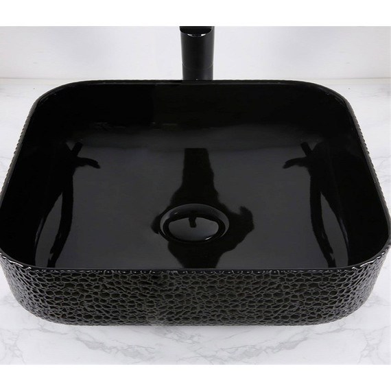 Раковина-чаша CeramaLux LuxeLine 38 см D1303H004, черный глянцевый - фото 7