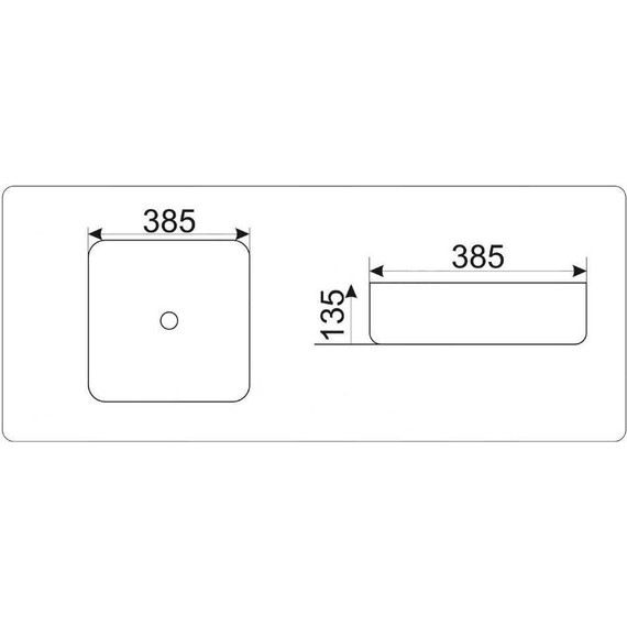 Раковина-чаша CeramaLux LuxeLine 38 см D1303H020, черный/серый - фото 7