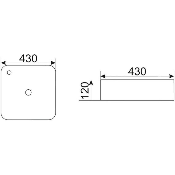 Раковина-чаша CeramaLux LuxeLine 43 см D1305H004, черный глянцевый - фото 3