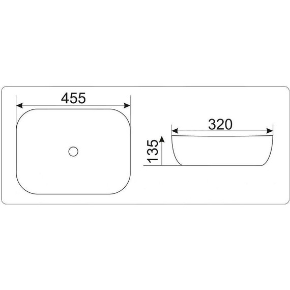 Раковина-чаша CeramaLux LuxeLine 45 см D1333H022, черный/золотой - фото 6