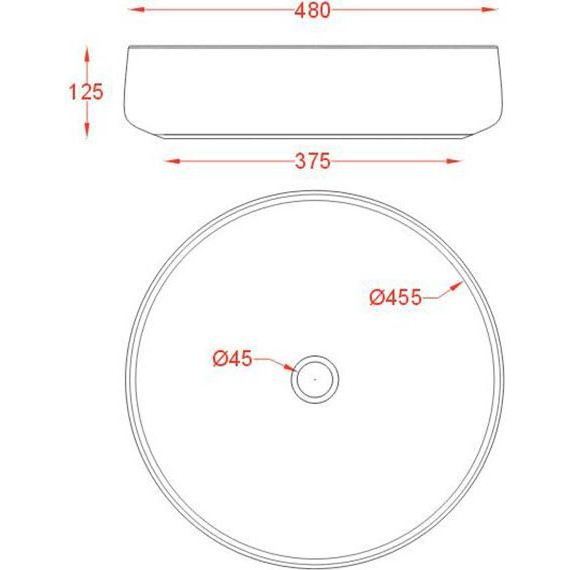 Раковина-чаша ArtCeram Cognac 48 см COL002 13 00 arancio cammeo - фото 2