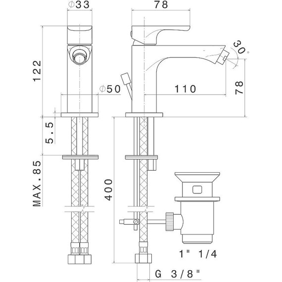 Смеситель для биде Kerama Marazzi Ole 69425KM.01.093, черный матовый - фото 2