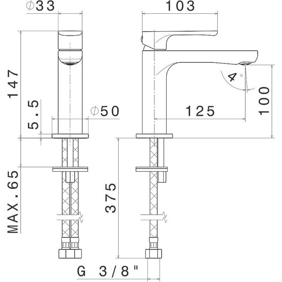 Смеситель для раковины Kerama Marazzi Ole 69412KM.M0.071, золотой атласный - фото 2