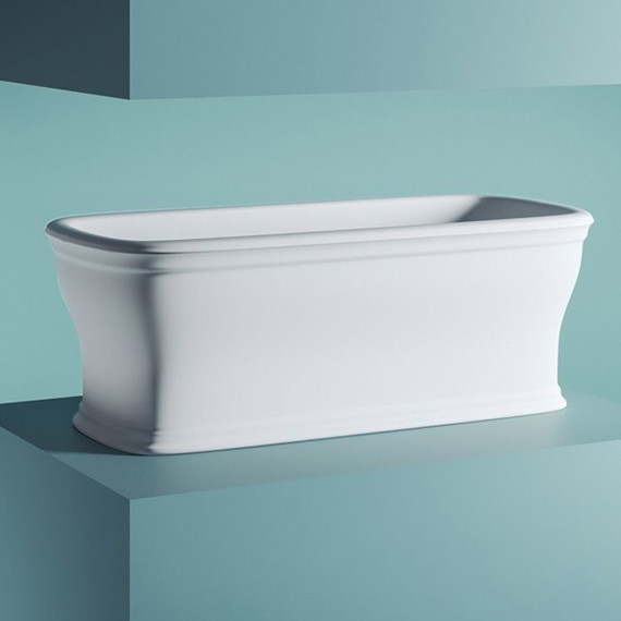 Ванна каменная ArtCeram Neo 180х85 см ACW003 05 bi matt, белый матовый - фото 