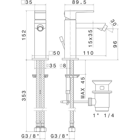 Смеситель для биде Kerama Marazzi Futura 66425KM.01.093, черный матовый - фото 2