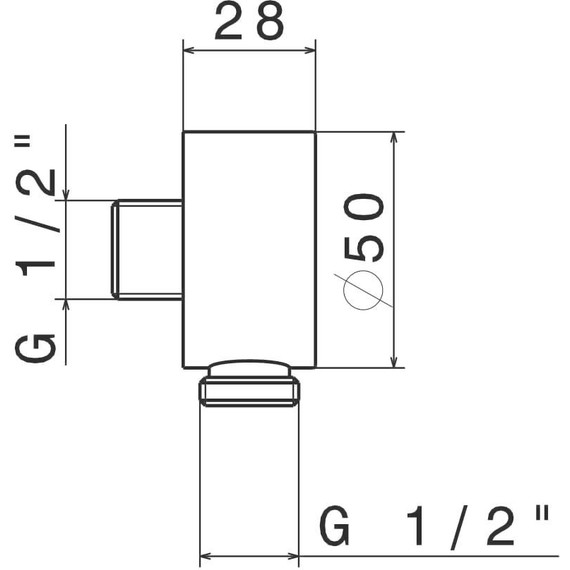 Шланговое подсоединение Kerama Marazzi Ole 2299KM.01.093, черный матовый - фото 2