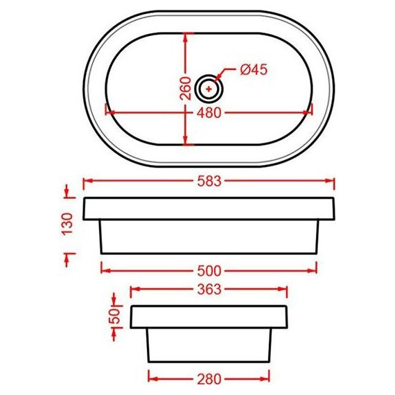Раковина врезная на столешницу Artceram Fuori Scala 58 см TFL033 05 00, белый матовый - фото, картинка 2 Раковина врезная на столешницу Artceram Fuori Scala 58 см TFL033 05 00, белый матовый - фото 2