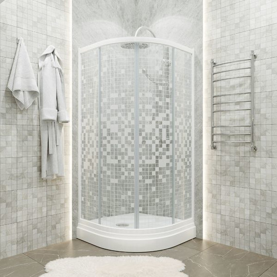 Душевое ограждение Triton Стандарт А1 Аква Мозаика 90х90 см, белый/узор - фото 3