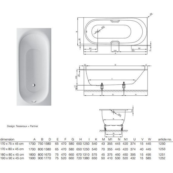 Ванна стальная Bette Comodo 170х80 см 1253-000 - фото, картинка 4 Ванна стальная Bette Comodo 170х80 см 1253-000 - фото 4