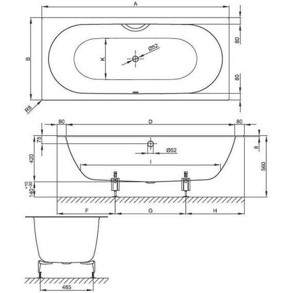 Ванна стальная Bette Starlet Spirit 180х80 см 1634-000 PLUS - фото, картинка 5 Ванна стальная Bette Starlet Spirit 180х80 см 1634-000 PLUS - фото 5