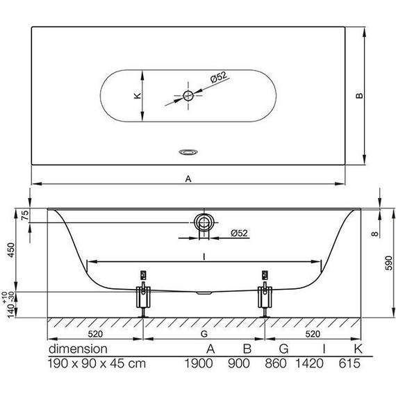 Ванна cтальная Bette Free 190х90 см 3442-000 PLUS - фото 8