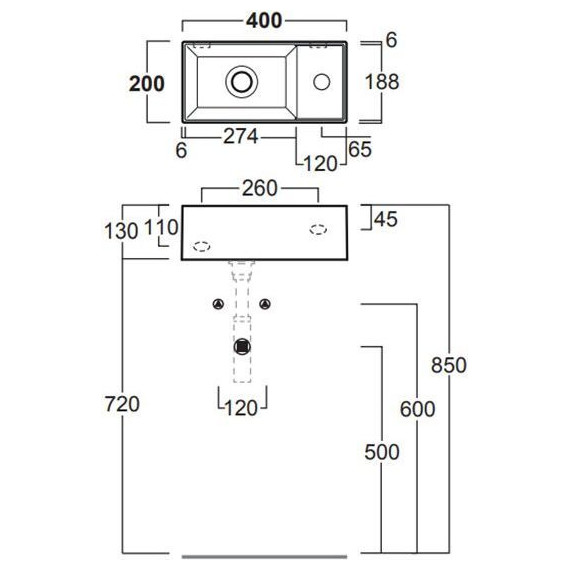 Раковина подвесная Simas Agile 40х20 см AG20 bi*1 - фото 3