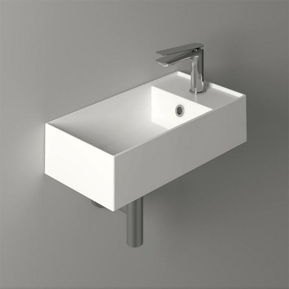 Раковина подвесная Simas Agile 50 см AG50 bi matt*1, белый матовый - фото 2