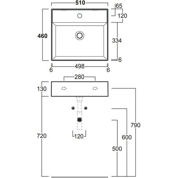 Раковина подвесная Simas Agile 51 см AG51 bi*1 - фото 3