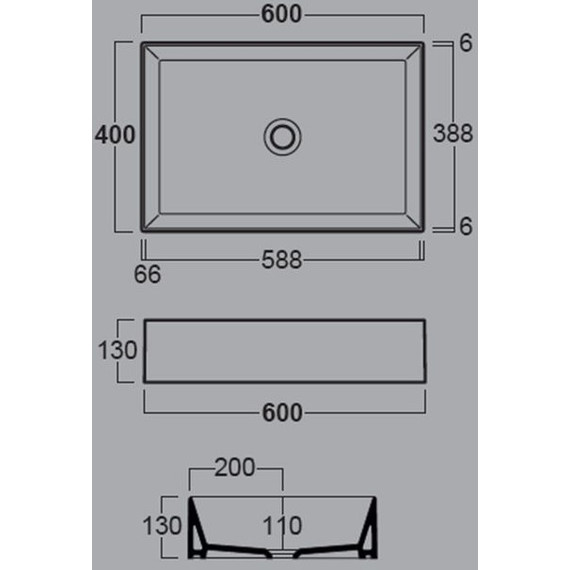 Раковина-чаша Simas Agile 60 см AG60 bi*0 - фото 3