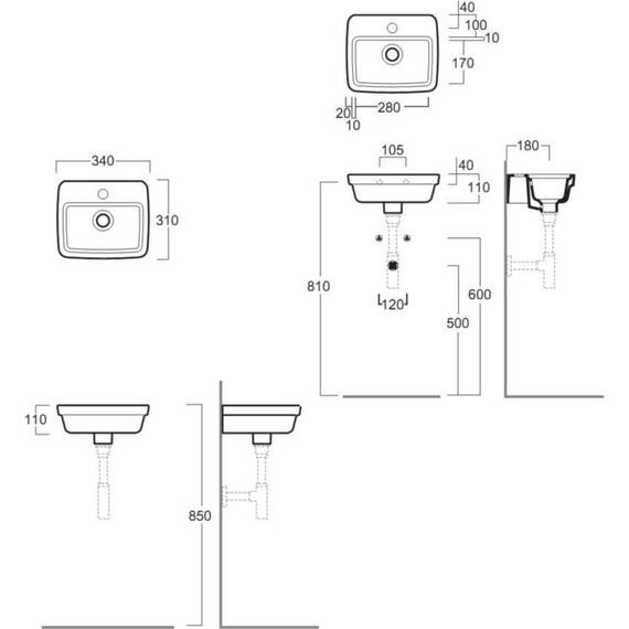Раковина подвесная Simas Evolution 34 см EVO14bi*1 - фото 5