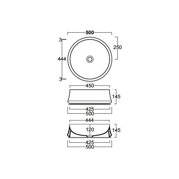 Раковина-чаша Simas Sharp 50 см SH01bi*0 - фото 4