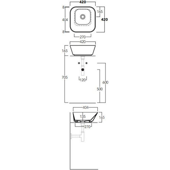 Раковина-чаша Simas Wave 42 см WA03 bi*0 - фото 3