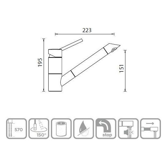 Смеситель для кухни Schock SC-200-D 710365, хром/магнолия - фото 2