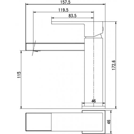 Смеситель для раковины Aquanet Blanco AF420-10W, белый матовый - фото 2