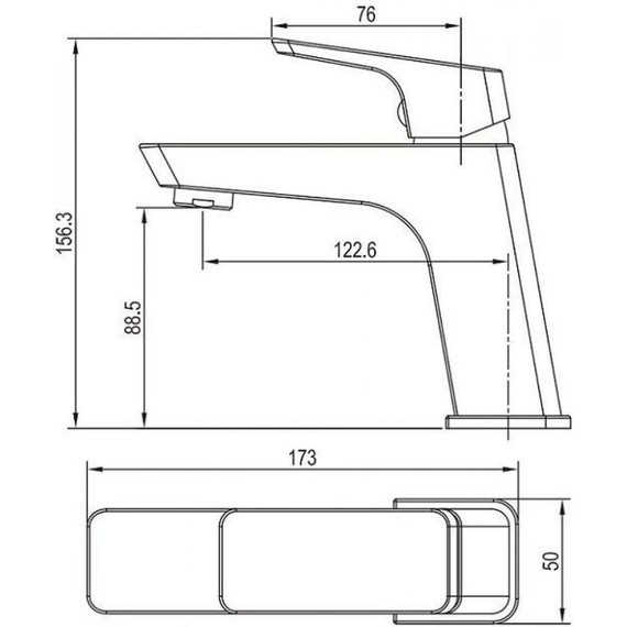 Смеситель для раковины Aquanet Gotic AF440-10B, чёрный матовый - фото 3
